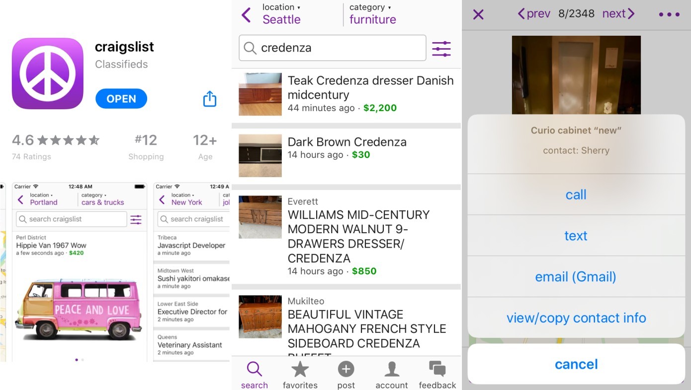 Më në fund, një aplikacion zyrtar Craigslist