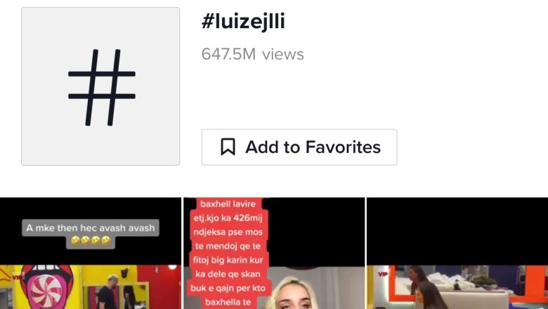 “Big Brother Vip”/ Hashtagu Luiz Ejlli arrin 1 miliardë shikime në Tik-Tok