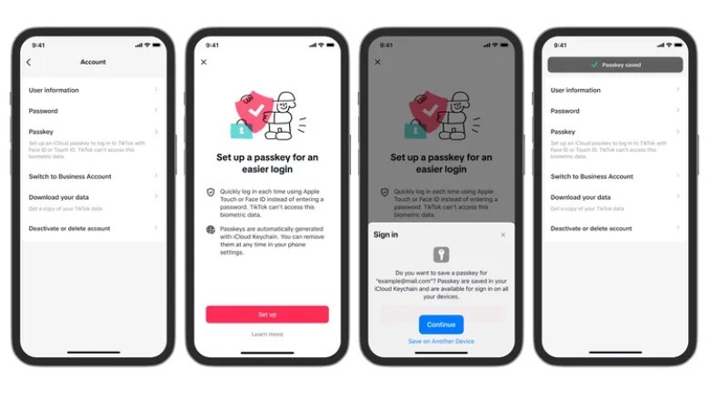 TikTok tani suporton çelësat e kalimit në iPhone